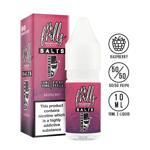 No Frills Salts 99.1% Pure Raspberry 10ml