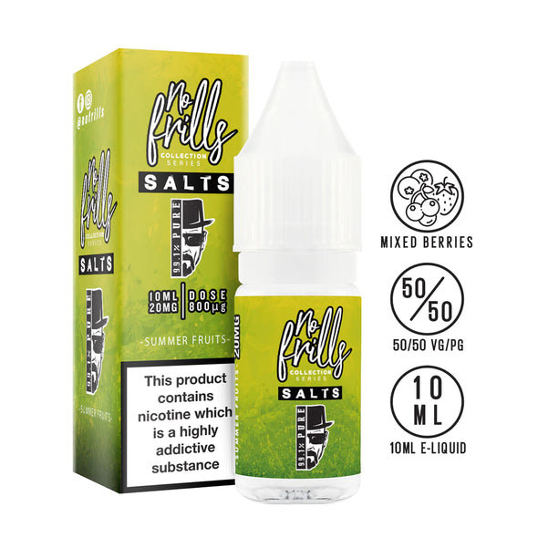 No Frills Salts 99.1% Pure Summer Fruits 10ml Nic Salt