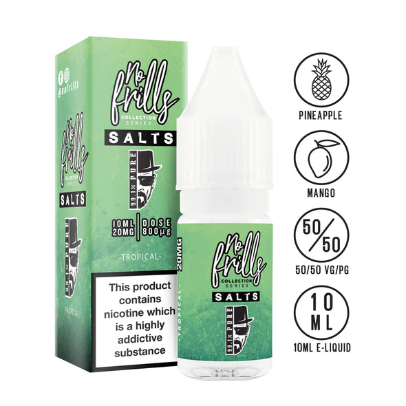 No Frills Salts 99.1% Pure Tropical 10ml Nic Salt