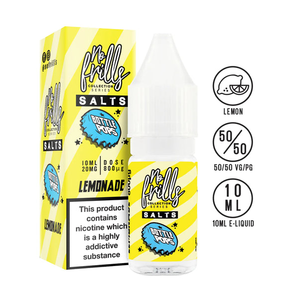 No Frills Salts Bottle Pops Lemonade 10ml