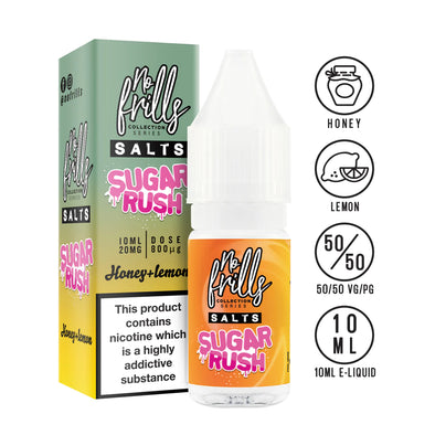 No Frills Salts Sugar Rush Honey & Lemon 10ml