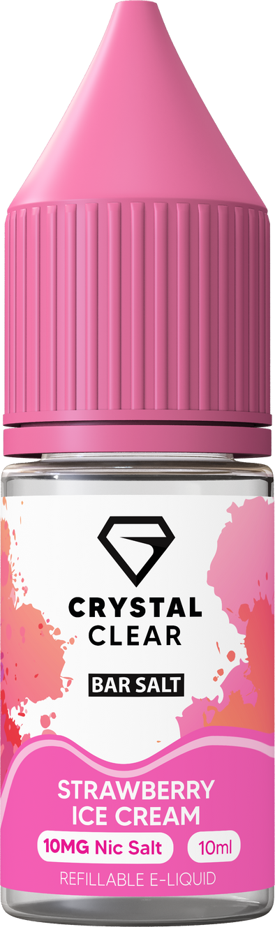 Crystal Clear Strawberry Ice Cream 10ml nic salt e-liquid