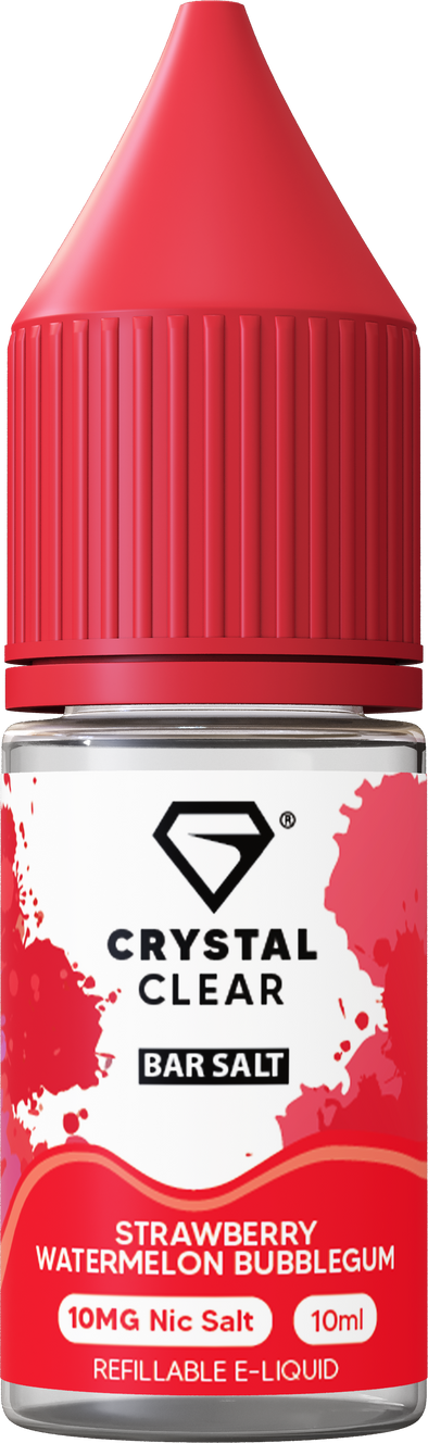 Crystal Clear Strawberry Watermelon Bubblegum 10ml nic salt e-liquid