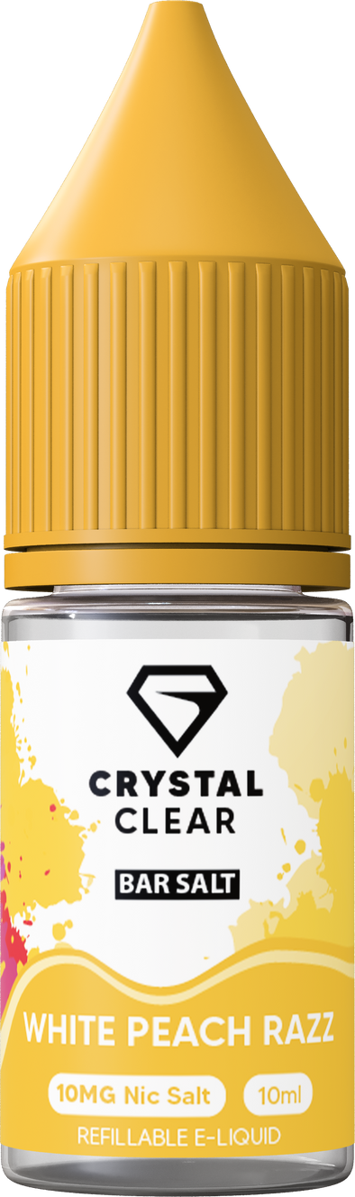 Crystal Clear White Peach Razz 10ml nic salt e-liquid